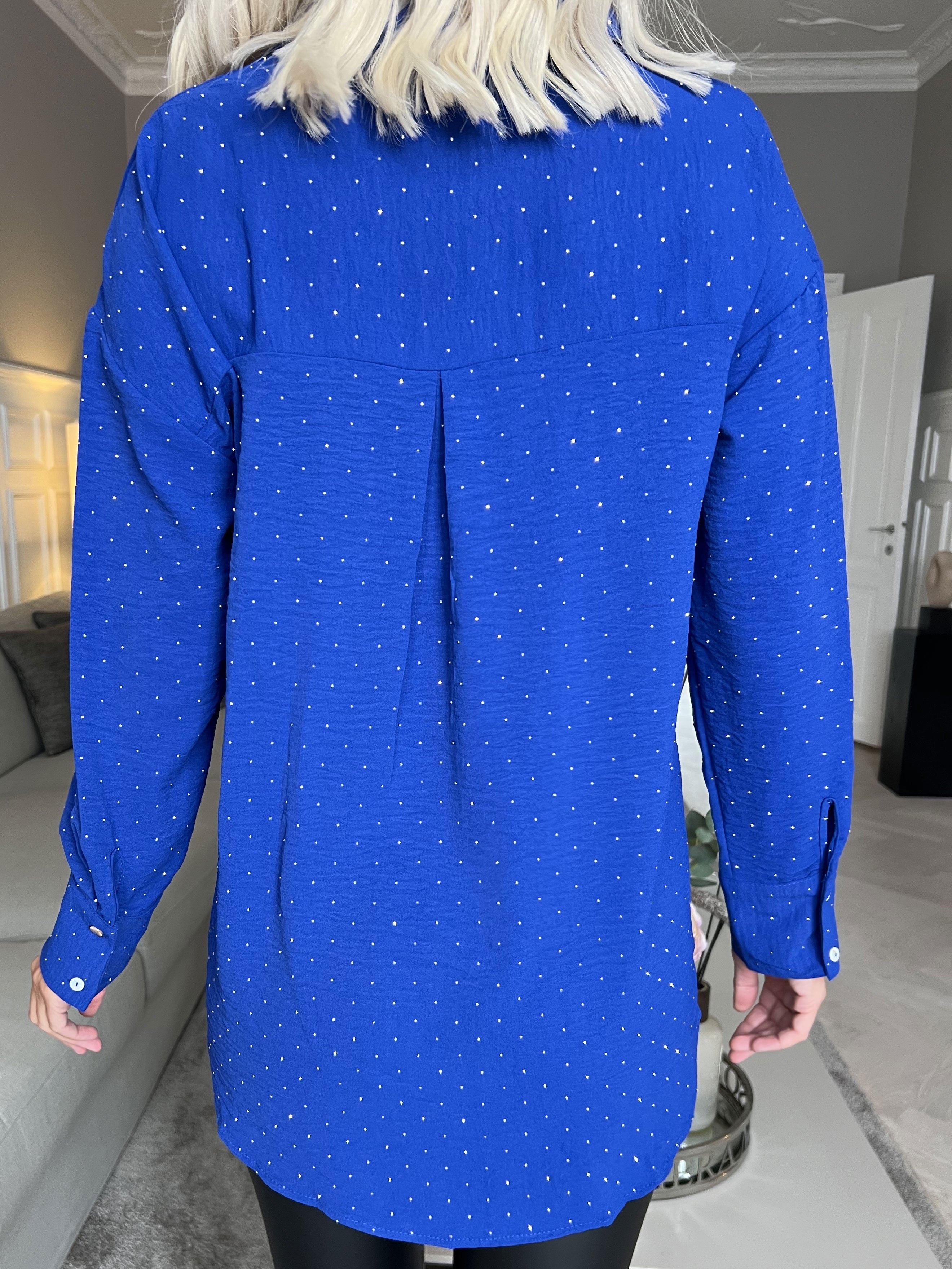 Delores - Fin skjorte pyntet med små sten